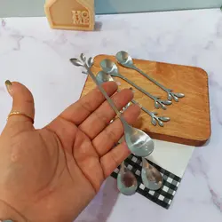 قاشق و چنگال و کارد طرح برگ