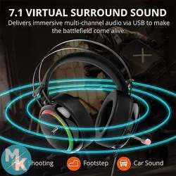 هدست گیمینگ Tronsmart glary با میکروفون حذف نویز و RGB