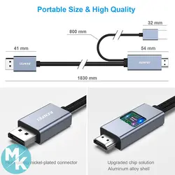 کابل تبدیل HDMI به Display-Port برند BENFEI مدل B-344grey