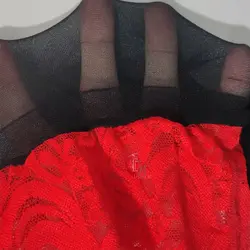 خرید جوراب شیشه ای بالا زانو J132 +گیپور دار ژله ای