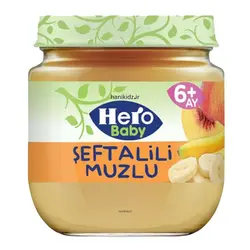 پوره‌ میوه‌ هیروبیبی Hero baby با طعم هلو و موز