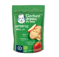 بیسکویت بدون شیر و ارگانیک گربر Gerber با طعم سیب