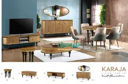ست کامل پذیرایی مدل کاراجا| فروشگاه کالای چوب هومینه