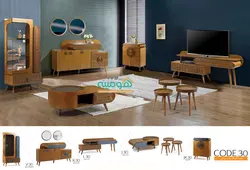 ست کامل پذیرایی میزتلویزیون کنسول عسلی| کالای چوب هومینه