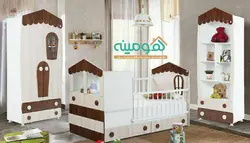 سرویس خواب دو منظوره نوزاد-نوجوان مدل کلبه تی تی دو منظوره | فروشگاه کالای چوب هومینه