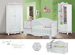 سرویس چوب دو منظوره نوزاد-نوجوان مدل شنیا دو منظوره | فروشگاه کالای چوب هومینه