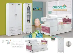 سرویس چوب دو منظوره نوزاد-نوجوان مدل سلطان کوچولو دو منظوره | فروشگاه کالای چوب هومینه