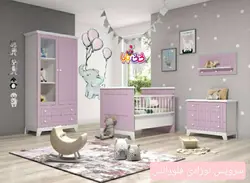 سرویس خواب نوزاد مدل فلورانس | فروشگاه کالای چوب هومینه