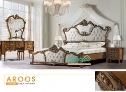 سرویس خواب سلطنتی دو نفره مدل عروس | فروشگاه کالای چوب هومینه