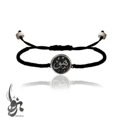 دستبند دست ساز نقره مدل یاهو -گالری منورا - نقره جات دست ساز منورا