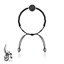 دستبند دست ساز نقره مدل یاهو -گالری منورا - نقره جات دست ساز منورا