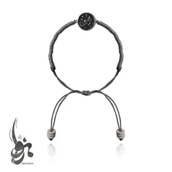 دستبند دست ساز نقره مدل یاهو -گالری منورا - نقره جات دست ساز منورا