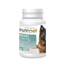 قرص پوست و موی سگ یوروپت مدل بریورس بسته 150 عددی وزن 75 گرم - Europet brewers