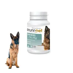قرص پوست و موی سگ یوروپت مدل بریورس بسته 150 عددی وزن 75 گرم - Europet brewers