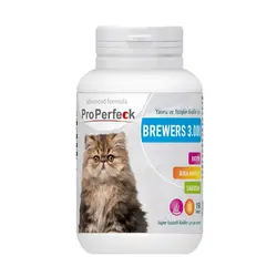 قرص مکمل گربه پروپرفک تقویت کننده پوست و مو مدل Brewers 3000 بسته 150 عددی وزن 75 گرم - ProPerfeck