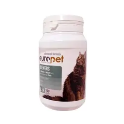 قرص پوست و موی گربه یوروپت مدل بریورس بسته 150 عددی وزن 75 گرم - Europet brewers
