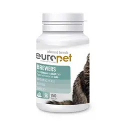 قرص پوست و موی گربه یوروپت مدل بریورس بسته 150 عددی وزن 75 گرم - Europet brewers