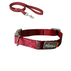 قلاده گردنی سگ و گربه نیناپت مدل سیلک همراه با لید سایز 2 - NinaPet