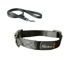 قلاده گردنی سگ نیناپت مدل سیلک همراه با لید سایز 3 - NinaPet