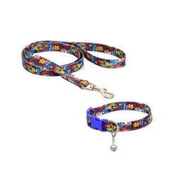 قلاده گردنی سگ و گربه نیناپت مدل پترن همراه لید سایز 2 - NinaPet