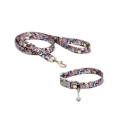 قلاده گردنی سگ و گربه نیناپت مدل پترن همراه لید سایز 2 - NinaPet