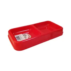 ظرف آب و غذای سگ و گربه پلاستیکی آلوین طرح دو قلو - Alvin