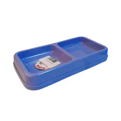 ظرف آب و غذای سگ و گربه پلاستیکی آلوین طرح دو قلو - Alvin