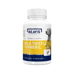 قرص مکمل کبد و کلیه سگ ب آویس مخصوص نژاد بزرگ حجم 100 میلی لیتر تعداد 90 عددی  –  Beavis