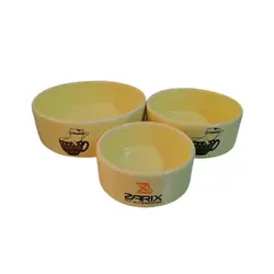 ظرف آب و غذای سگ و گربه زاریکس سرامیکی مدل سه عددی - Zarix