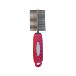 شانه گره باز کن مو سگ و گربه پت گرومینگ مدل دو طرفه - Pet Grooming