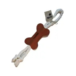 اسباب بازی سگ و گربه کنیفل چرمی مدل استخوان سایز 2