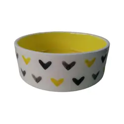 ظرف آب و غذای سگ و گربه کنفیل سرامیکی طرح قلب سایز 17
