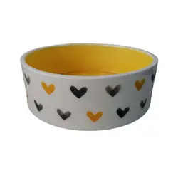 ظرف آب و غذای سگ و گربه کنفیل سرامیکی طرح قلب سایز 17