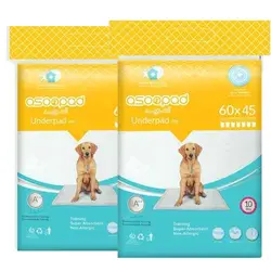 زیرانداز بهداشتی حیوانات آسوپد سایز 45×60 بسته 10 عددی (سایز کوچک)