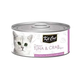 کنسرو گربه کیت کت با طعم تن و خرچنگ وزن 80 گرم - KitCat Tuna & Crab
