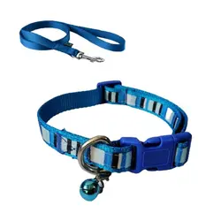 قلاده گردنی سگ و گربه نیناپت مدل چند رنگ به همراه لید سایز 1 - NinaPet