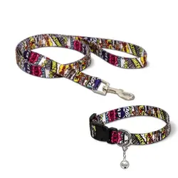 قلاده گردنی سگ و گربه نیناپت مدل ریتم همراه لید سایز 1 - NinaPet