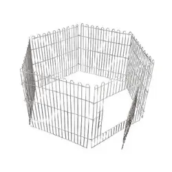 پارک استیل سگ و گربه پت ناب طرح 6 ضلعی ارتفاع 60 سانتی متری  - PetNab