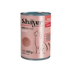 کنسرو پته سگ شایر در طعم گوشت وزن 400 گرم – Shayer