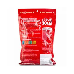 تشویقی سگ لاومی طعم مرغ طرح دور پیچ نیم قلمی وزن 350 گرم - Love Me