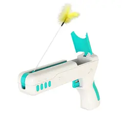 تفنگ اسباب بازی گربه همراه با گوی و پر