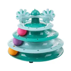 اسباب بازی گربه ریلی سه طبقه به همراه زنگوله