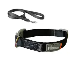 قلاده گردنی سگ نیناپت مدل دو لایه همراه با لید سایز 4