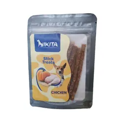 تشویقی مدادی سگ نیکیتا با طعم مرغ و کدو حلوایی وزن 70 گرم