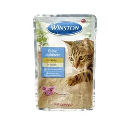 پوچ گربه وینستون طعم مرغ و سفیده تخم مرغ وزن 100 گرم
