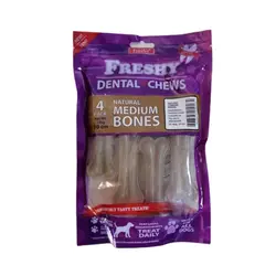 تشویقی دنتال سگ فریشی طرح استخوان ژلاتینی بسته 4 عددی