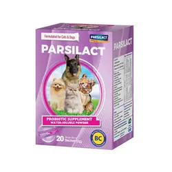 پودر مکمل پروبیوتیک سگ و گربه پارسی لاکت 20 عدد شاسه