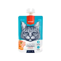 پودینگ گربه ونپی طعم مرغ و هویج وزن 90 گرم