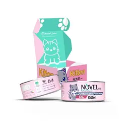 کنسرو بچه گربه با طعم مرغ و جگر مرغ نوول (novel)