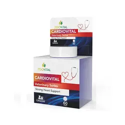 قرص مکمل قلب سگ و گربه مدل کاردیوویتال 60 عددی زوویتال (zoovital)